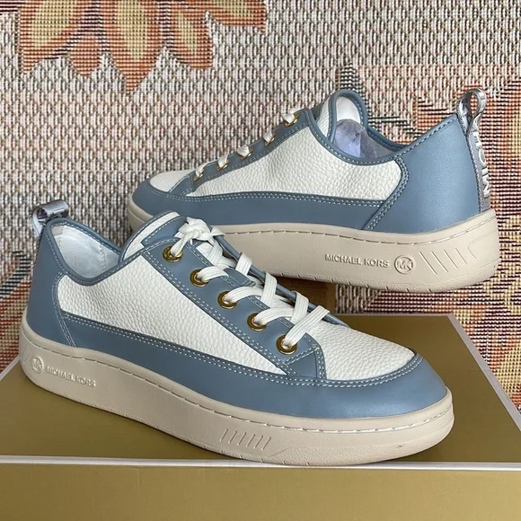 MICHAEL KORS SHEA LACE UP
FAUX LEATHER
49F3SHFS1L
PALE BLUE 
NEW - Picture 10 of 16
